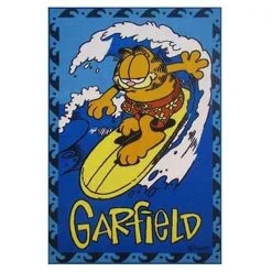La Rug, Fun Rugs LA Rug; Fun Rugs GF-31 3958 Garfield Surfing Multi-Color Rug