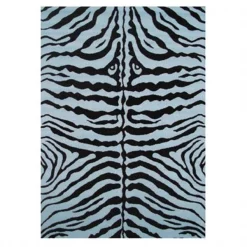 La Rug, Fun Rugs LA Rug; Fun Rugs FT-188 3958 Fun Time Zebra Skin Accent Rug - Blue
