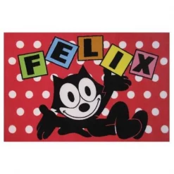 La Rug, Fun Rugs LA Rug; Fun Rugs FEL-22 3958 Felix The Cat Felix Dots Red Rug