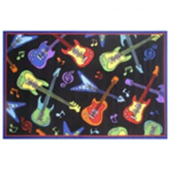 La Rug, Fun Rugs LA Rug; Fun Rugs FT-37 5178 Guitars Kids Area Rug Multi Color