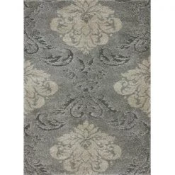 Loloi Rugs ENCOEN-03SKBE5377 5 ft. 3 in. x 7 ft. 7 in. Enchant Rectangular Shape Power Loomed Area Rug; Smoke and Beige