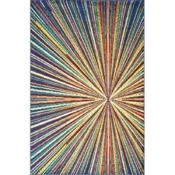 Loloi Rugs MADEMZ-03PQ005277 5 ft. 2 in. x 7 ft. 7 in. Madeline Rectangular Shape Power Loomed Area Rug; Prism