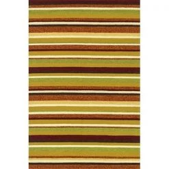 Loloi Rugs VENIVB-07SS005076 5 ft. x 7 ft. 6 in. Venice Beach Rectangular Shape Hand Hooked Area Rug; Sunset