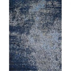 Loloi Rugs VIERVR-07GYNV2577 2 ft. 5 in. x 7 ft. 7 in. Viera Rectangular Shape Power Loomed Area Rug; Grey and Navy