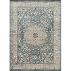 Loloi Rugs Loloi Rug CENTCQ-01BBSA3757 Blue & Sand Transitional Rectangular Shape Area Rug; 3 ft. 7 in. x 5 ft. 7 in.