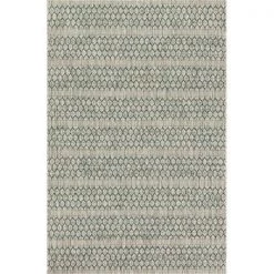 Loloi Rugs Loloi Rug ISLEIE-01GYTE5377 Grey & Teal Indoor-Outdoor Rectangular Shape Area Rug; 5 ft. 3 in. x 7 ft. 7 in.
