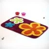 Blancho Bedding DA6774-3 Dancing Flowers - Violet Red Kids Room Rugs 19.7 by 31.5 inches