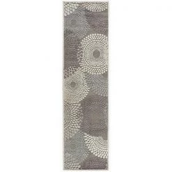 Nourison 11801 Graphic Illusions Area Rug Collection Grey 2 ft 3 in. x 8 ft Runner