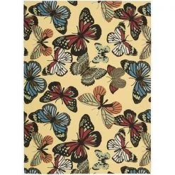 Nourison 11186 Home & Garden Area Rug Collection Yellow 5 ft 3 in. x 7 ft 5 in. Rectangle