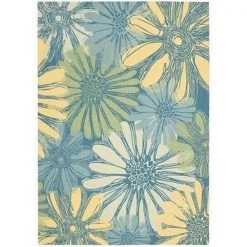 Nourison 11250 Home & Garden Area Rug Collection Blue 7 ft 9 in. x 10 ft 10 in. Rectangle