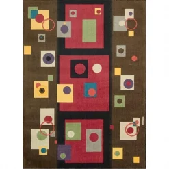 Nourison 11548 Modern Art Area Rug Collection Chestnut 8 ft x 10 ft Rectangle