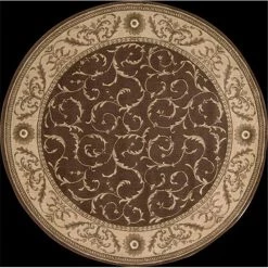 Nourison 4788 Somerset Area Rug Collection Brown 5 ft 6 in. x 5 ft 6 in. Round