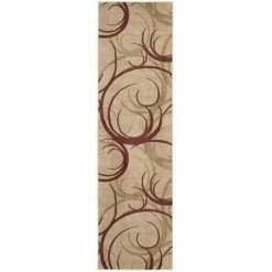 Nourison 467 Somerset Area Rug Collection Beige 2 ft 3 in. x 8 ft Runner