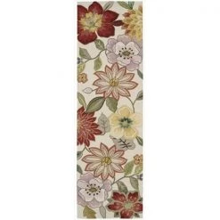 Nourison 10431 Fantasy Area Rug Collection Ivory 2 ft 3 in. x 8 ft Runner