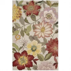 Nourison 10470 Fantasy Area Rug Collection Ivory 5 ft x 7 ft 6 in. Rectangle