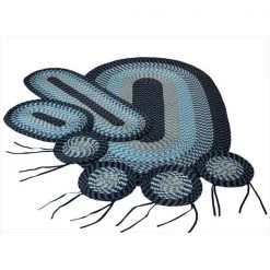 Better Trends BRAL5080NA Alpine 7 Pieces Set Braided Rug; Navy