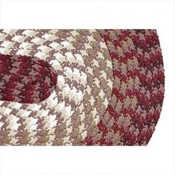 Better Trends BRAL29BU Alpine Braided Rug; Burgundy - 2 in.