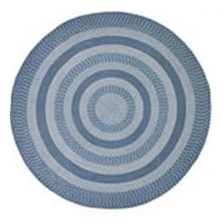 Better Trends BRNE8RSL 8 in. Round Newport Chenille Rug - Slat Blue