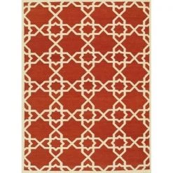 Pasargad SA-6138 Sahara Area Rug 6 x 9 ft. - Orange With Ivory