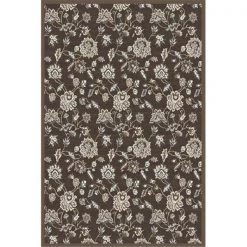 Radici Usa Inc Radici 3475-0044-BROWN Pisa Round Brown Traditional Turkey Area Rug; 5 ft. 3 in.