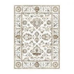 Radici Usa Inc Radici USA 3562-0021-BONE Colosseo Area Rug; Bone - 5 ft. 3 in. x 7 ft. 3 in.