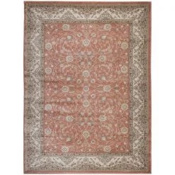 Radici Usa Inc Radici 3810-0021-TERRACOTTA Garda Rectangular Oriental Rugs; Terracotta - 5 ft. 3 in. x 7 ft. 3 in.