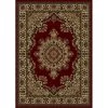 Radici Usa Inc Radici 1191-2212-BURGUNDY Castello Rectangular Burgundy Traditional Italy Area Rug; 7 ft. 9 in. W x 11 ft. H