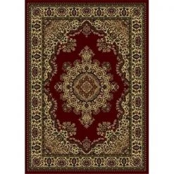Radici Usa Inc Radici 1191-2214-BURGUNDY Castello Rectangular Burgundy Traditional Italy Area Rug; 2 ft. 2 in. W x 7 ft. 7 in. H