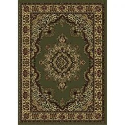Radici Usa Inc Radici 1191-2231-SAGE Castello Rectangular Sage Green Traditional Italy Area Rug; 5 ft. 5 in. W x 7 ft. 7 in. H