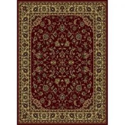 Radici Usa Inc Radici 953-1315-BURGUNDY Castello Rectangular Burgundy Traditional Italy Area Rug; 6 ft. 7 in. W x 9 ft. 6 in. H