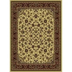 Radici Usa Inc Radici 953-1325-IVORY Castello Rectangular Ivory Traditional Italy Area Rug; 6 ft. 7 in. W x 9 ft. 6 in. H