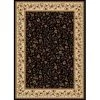 Radici Usa Inc Radici 1593-1111-BLACK Como Rectangular Black Traditional Italy Area Rug; 5 ft. 5 in. W x 7 ft. 7 in. H -Rugs&Mats Official Shop Unbeatablesale20Inc rdci372xx650xx534c96