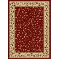 Radici Usa Inc Radici 1593-1131-RED Como Rectangular Red Traditional Italy Area Rug; 5 ft. 5 in. W x 7 ft. 7 in. H
