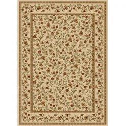 Radici Usa Inc Radici 1593-1141-IVORY Como Rectangular Ivory Traditional Italy Area Rug; 5 ft. 5 in. W x 7 ft. 7 in. H
