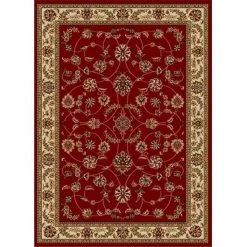 Radici Usa Inc Radici 1596-1334-RED Como Rectangular Red Traditional Italy Area Rug; 2 ft. 2 in. W x 7 ft. 7 in. H