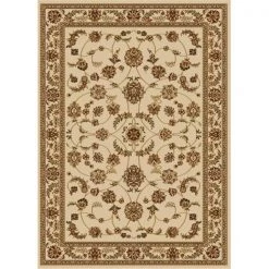 Radici Usa Inc Radici 1596-1345-IVORY Como Rectangular Ivory Traditional Italy Area Rug; 5 ft. 3 in. W x 5 ft. 3 in. H