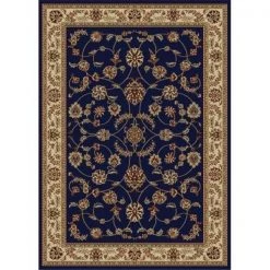 Radici Usa Inc Radici 1596-1352-NAVY Como Rectangular Navy Blue Traditional Italy Area Rug; 7 ft. 9 in. W x 11 ft. H