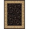 Radici Usa Inc Radici 1599-1511-BLACK Como Rectangular Black Transitional Italy Area Rug; 5 ft. 5 in. W x 7 ft. 7 in. H -Rugs&Mats Official Shop Unbeatablesale20Inc rdci507xx650xxf8f528