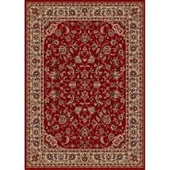 Radici Usa Inc Radici 1833-6011-RED Como Rectangular Red Traditional Italy Area Rug; 5 ft. 5 in. W x 7 ft. 7 in. H