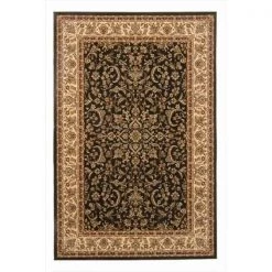 Radici Usa Inc Radici 1318-1526-BLACK Noble Rectangular Black Traditional Italy Area Rug; 5 ft. 3 in. W x 5 ft. 3 in. H