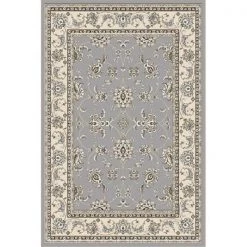 Radici Usa Inc Radici 1780-0034-GREY Pisa Round Grey Traditional Turkey Area Rug; 5 ft. 3 in.