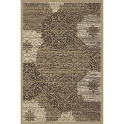 Radici Usa Inc Radici 3471-0010-BEIGE Pisa Rectangular Beige Contemporary Turkey Area Rug; 3 ft. 3 in. W x 4 ft. 11 in. H
