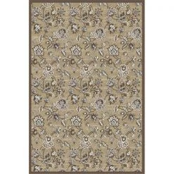 Radici Usa Inc Radici 3475-0014-BEIGE Pisa Round Beige Traditional Turkey Area Rug; 5 ft. 3 in.