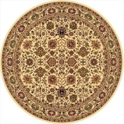 Rugs America 20927 5 ft. 3 in. New Vision Tabriz Cream Round Area Rug