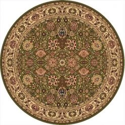Rugs America 21859 5 ft. 3 in. New Vision Tabriz Olive Round Area Rug