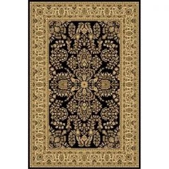 Rugs America 22467 2 ft. x 2 ft. 11 in. New Vision Lilihan Black Rectangular Area Rug