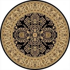Rugs America 21869 5 ft. 3 in. New Vision Lilihan Black Round Area Rug