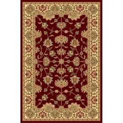 Rugs America 21847 5 ft. 3 in. x 7 ft. 10 in. New Vision Kashan Cherry Rectangular Area Rug
