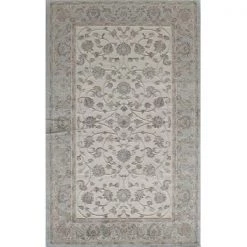 Rugs America 25940 Riviera Ivory Blue Rectangle Oriental Rug; 5 x 8 ft.