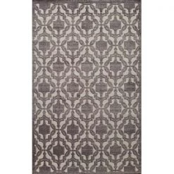 Rugs America 26008 Riviera Charcoal Rectangle Oriental Rug; 5 x 8 ft.